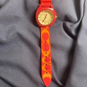 Preowned Coach Pink and Orange watch